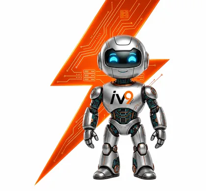 Mascote da iV9 Host representando o suporte